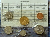 Канада Годовой набор 1996 год. 6 монет в запайке и сертификатом. UNC