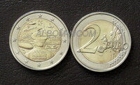 Франция 2 евро 2026 год. 400 лет ВМФ Франции. UNC